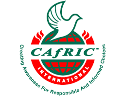 CARFRIC Center logo with dove and circular design in green and red